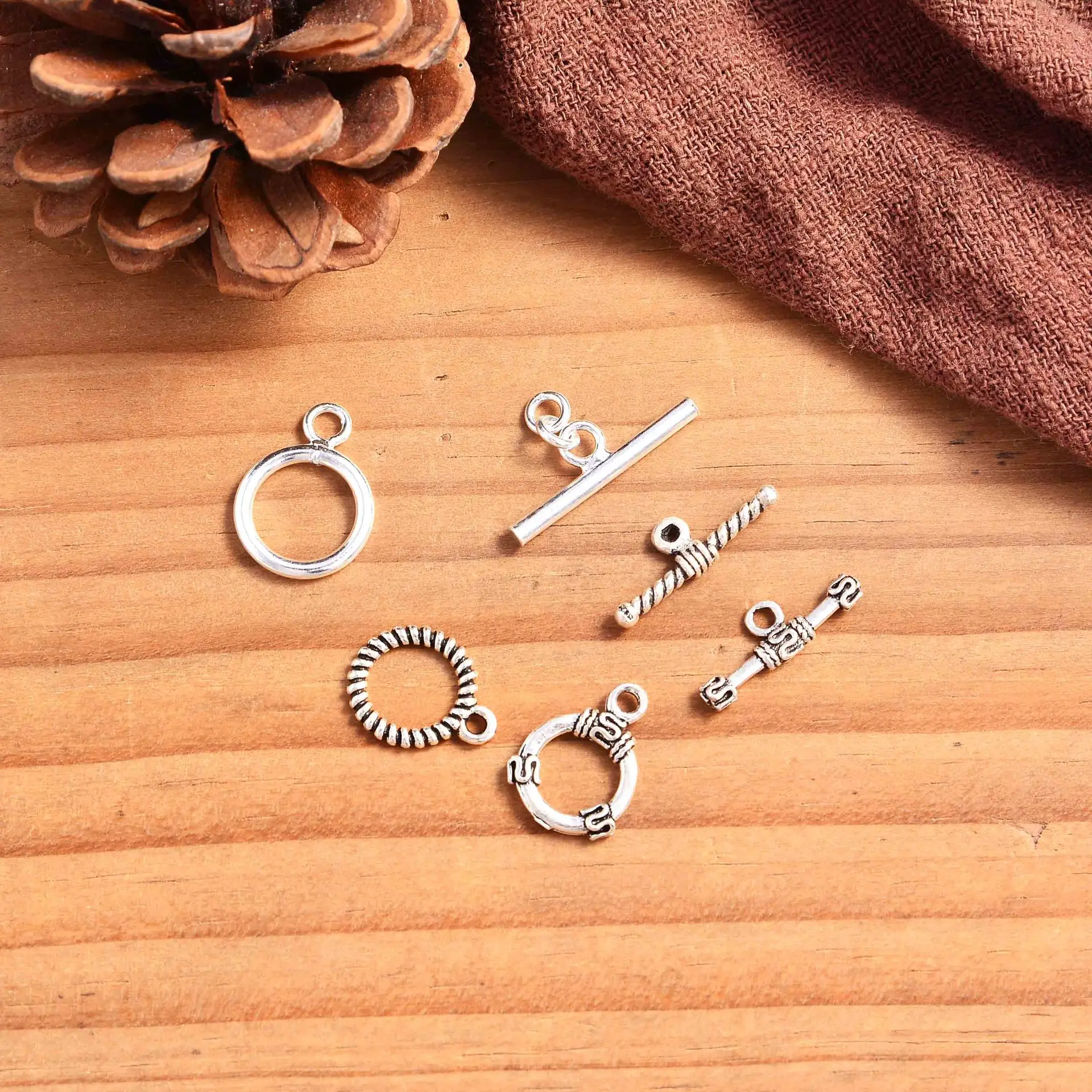 Wholesale S925 Sterling Silver Ot Buckle Vintage Distressed Style Buckle - Image 6