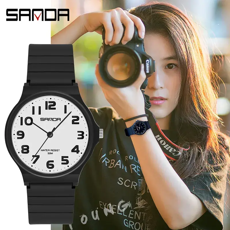 Pink Sanda Quartz Women's Watch for Girls