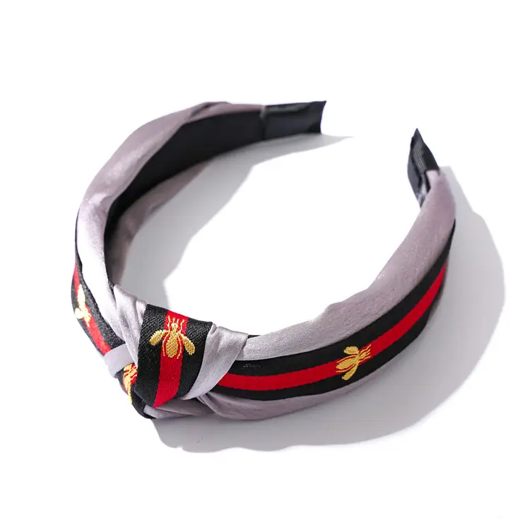 Cross-Border Wide Bee Headband Fabric Knotted Women's Hairband - Image 5