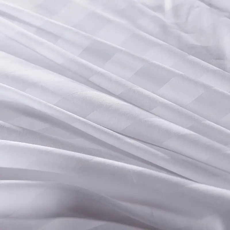 White Cotton Hotel Pillowcase 3cm Encrypted Satin - Image 4