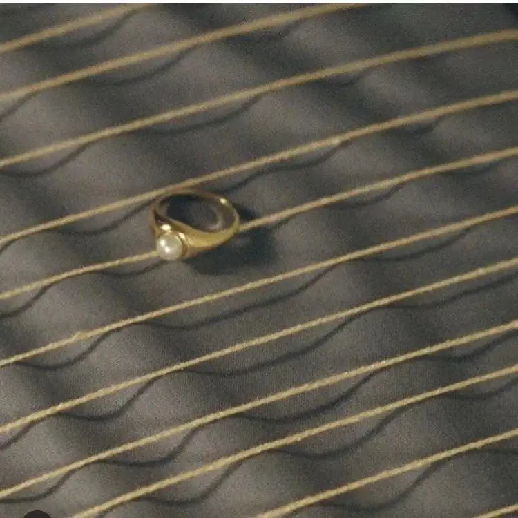 American Style Pearl Ring Brass Solid Cool Design - Image 3