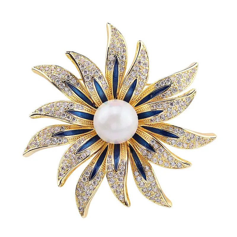 Gold Pearl Flower Hairpin for Women - Image 7