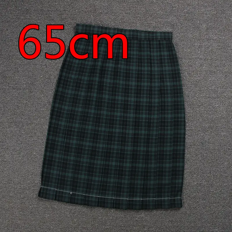 Japanese Pleated Folded Skirt Student Length Plaid — feature 14