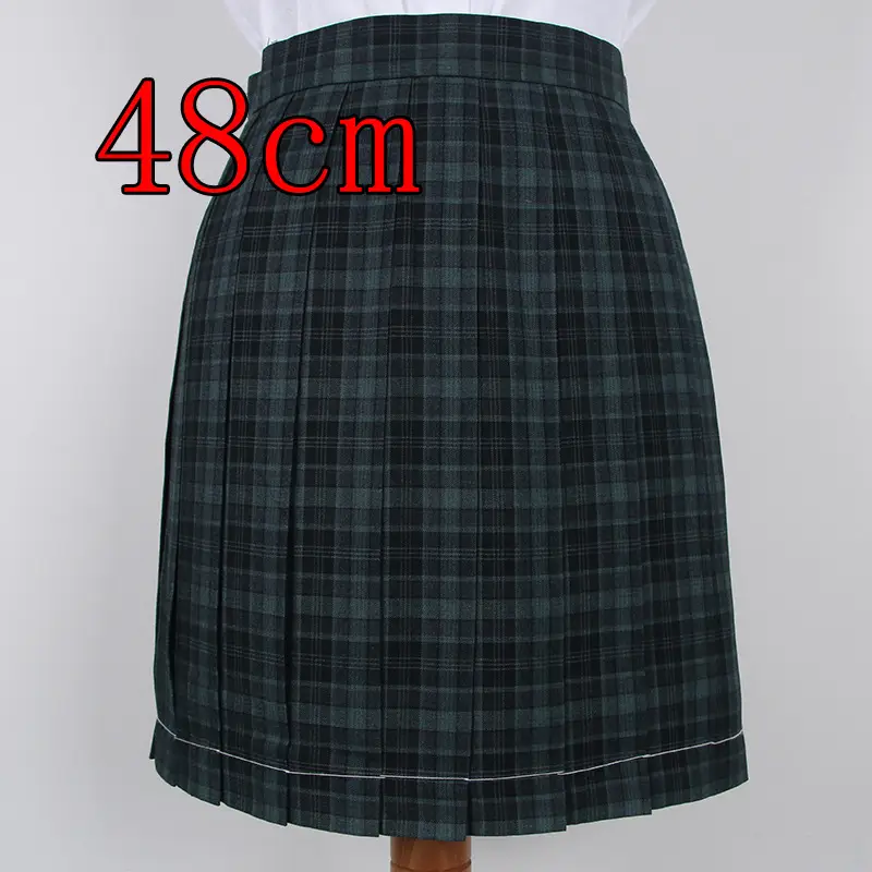 Japanese Pleated Folded Skirt Student Length Plaid - Image 3