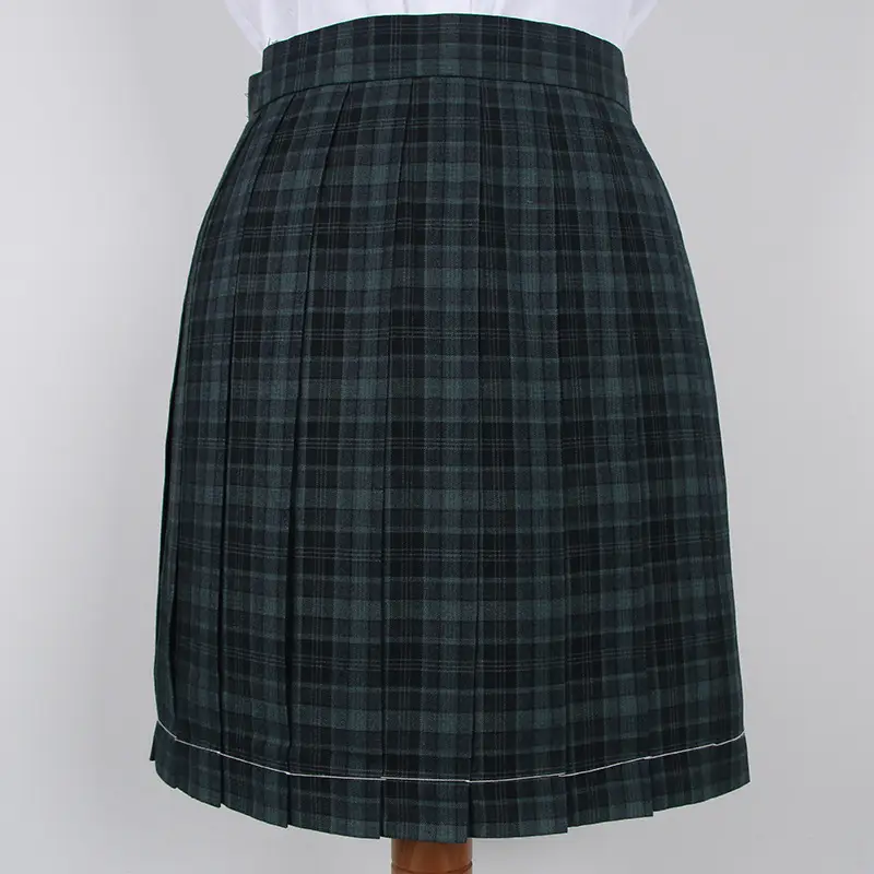 Japanese Pleated Folded Skirt Student Length Plaid - Image 4