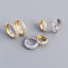 Sterling Silver Irregular Hammer Face Ring Earrings 8.5mm — feature 5