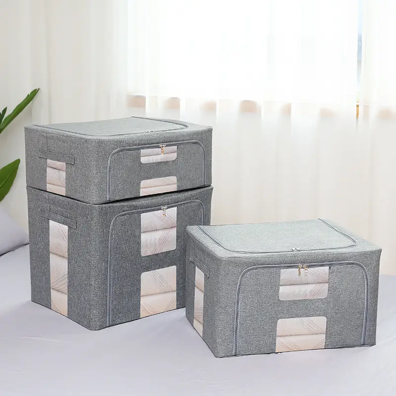 Cotton Quilt Storage Box Oxford Fabric Large Wardrobe Storage