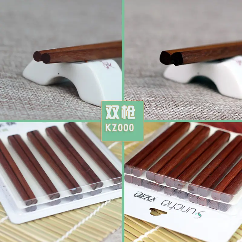 Ironwood Double Gun Chopsticks 10 Pairs Wooden Tableware - Image 5