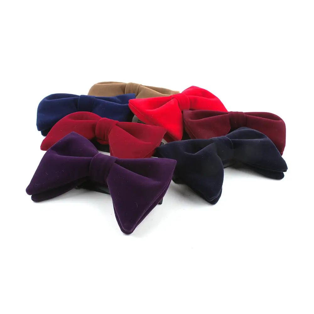 Red Velvet Bow Tie for Men - Image 11