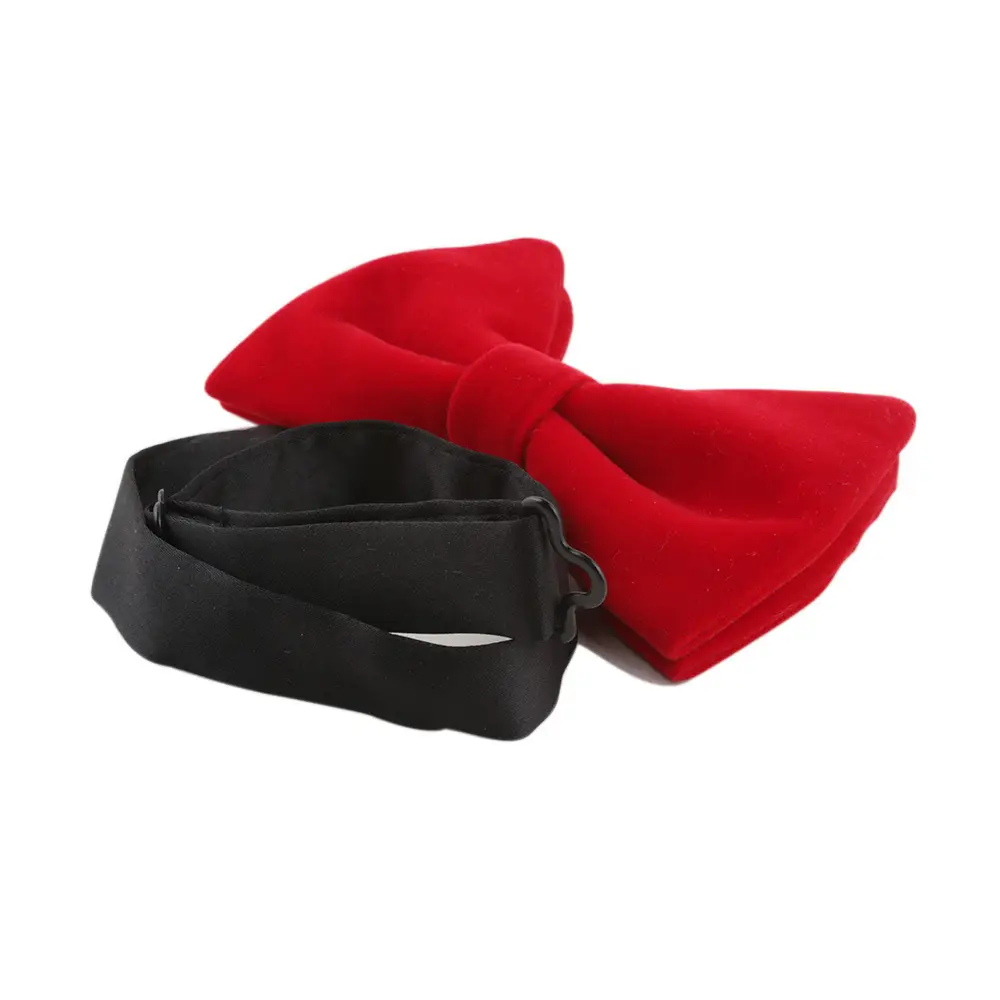 Red Velvet Bow Tie for Men - Image 12
