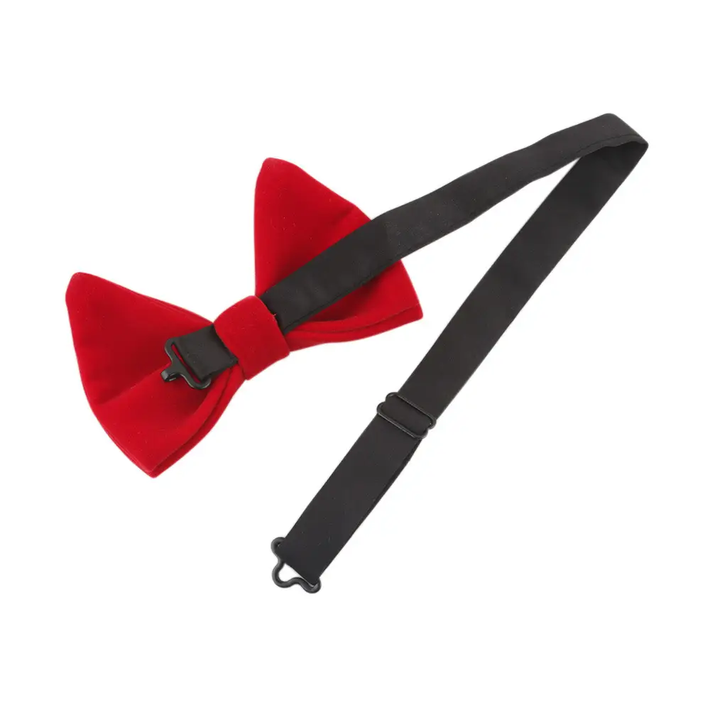 Red Velvet Bow Tie for Men - Image 13