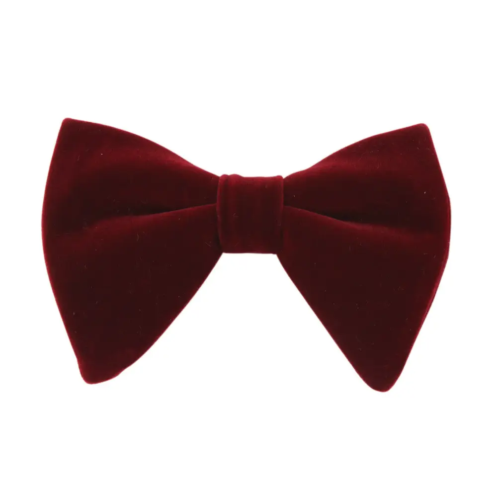 Red Velvet Bow Tie for Men - Image 5