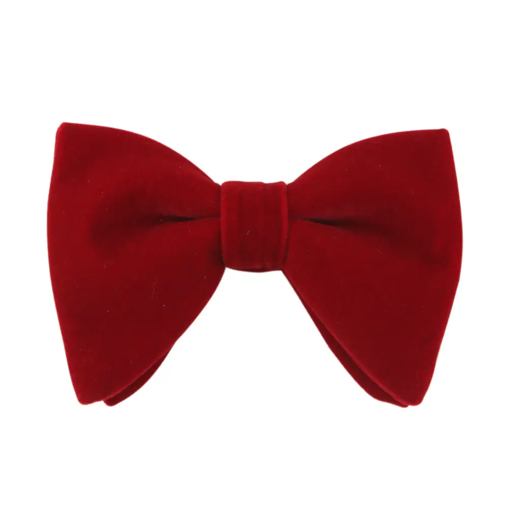 Red Velvet Bow Tie for Men - Image 6
