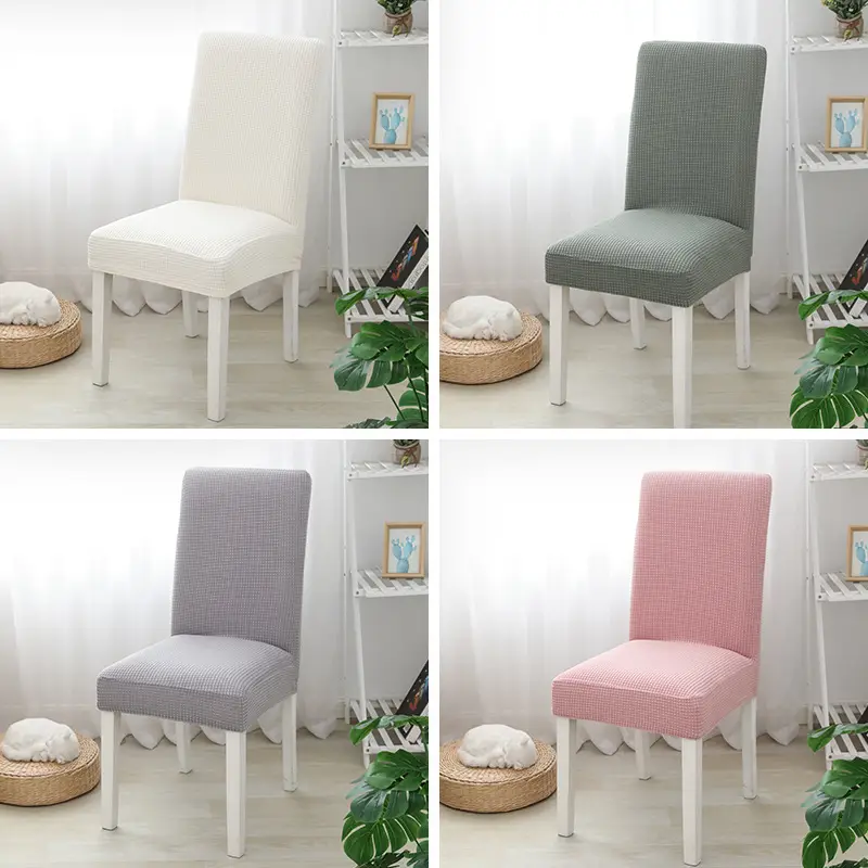 Elastic Chair Cover Pineapple Corn Grain Grey