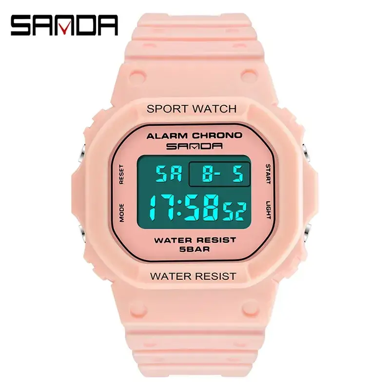 Sanda Digital Watch Blue Pink Water Resistant for Men Women - Image 29