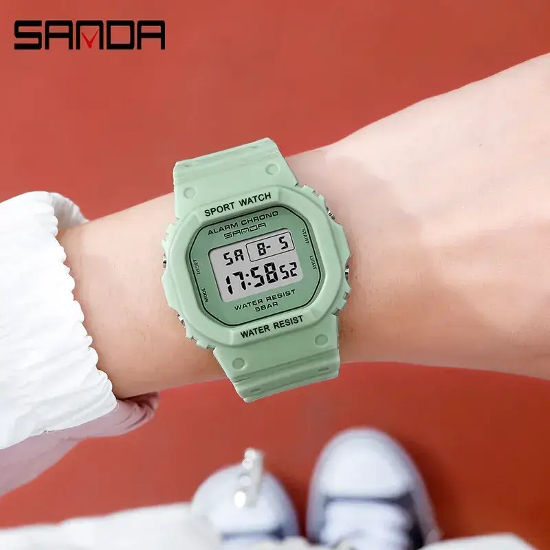 Sanda Digital Watch Blue Pink Water Resistant for Men Women - Image 30