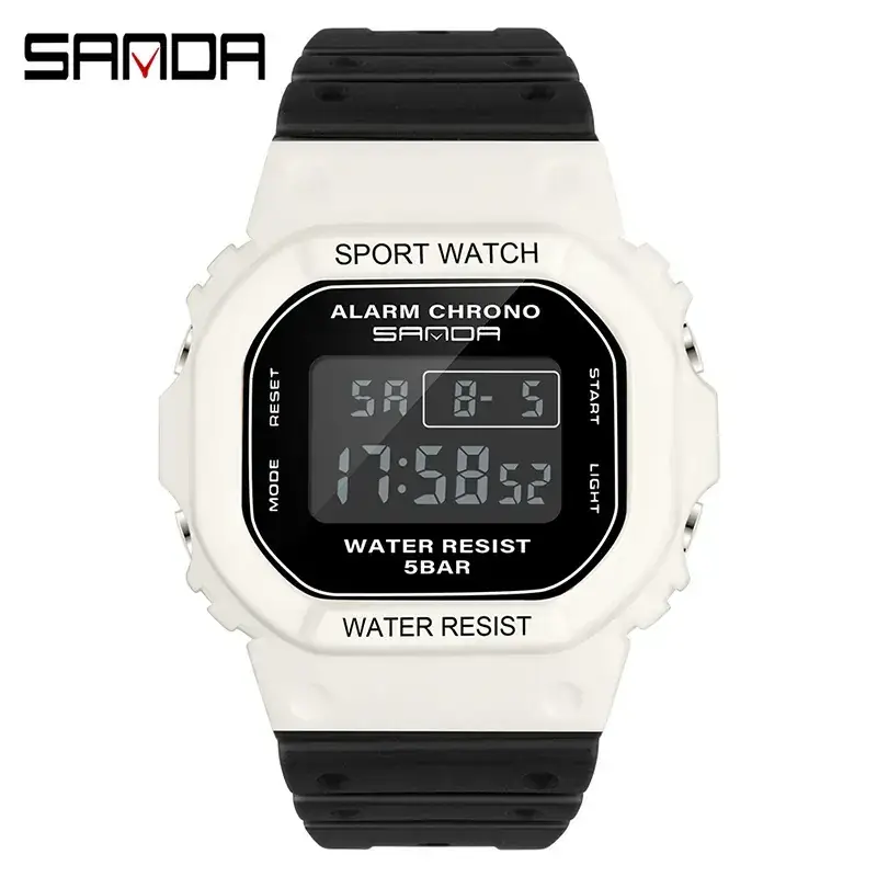 Sanda Digital Watch Blue Pink Water Resistant for Men Women - Image 32