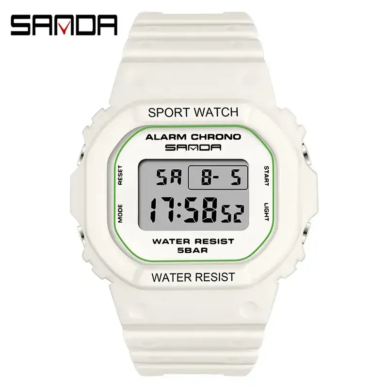 Sanda Digital Watch Blue Pink Water Resistant for Men Women - Image 4