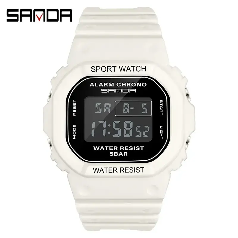 Sanda Digital Watch Blue Pink Water Resistant for Men Women - Image 8