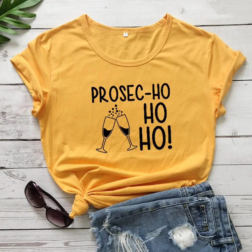 Prosec Ho Ho HO Men Women T-Shirt Grey - Image 5