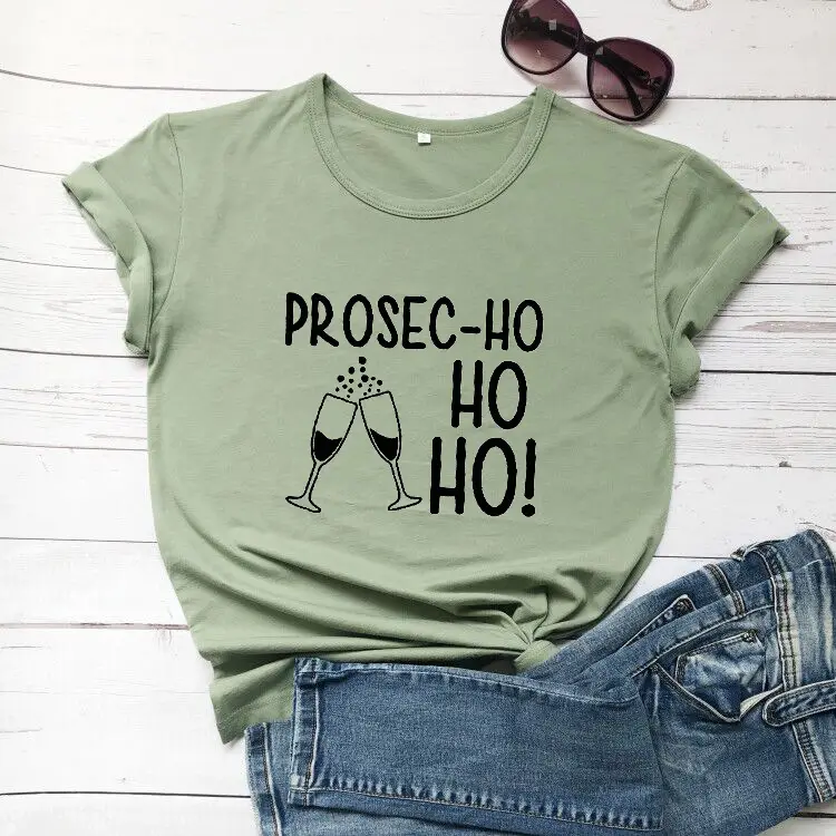 Prosec Ho Ho HO Men Women T-Shirt Grey - Image 7