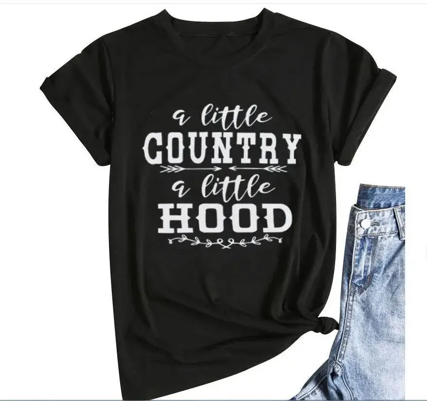 A Little Country A Little Hood T-Shirt Grey