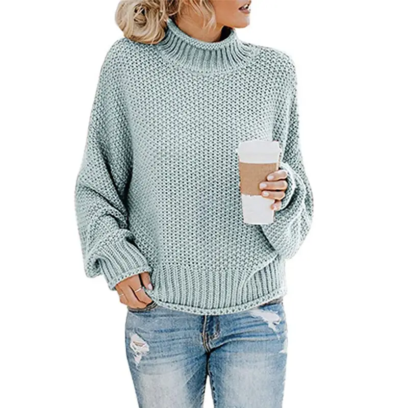 Women Knitted Pullover Sweater Orange Winter Wear - Image 16