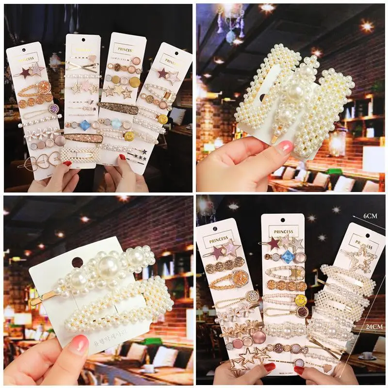 Korean Style Pearl Hairpin Set for Women - Image 40
