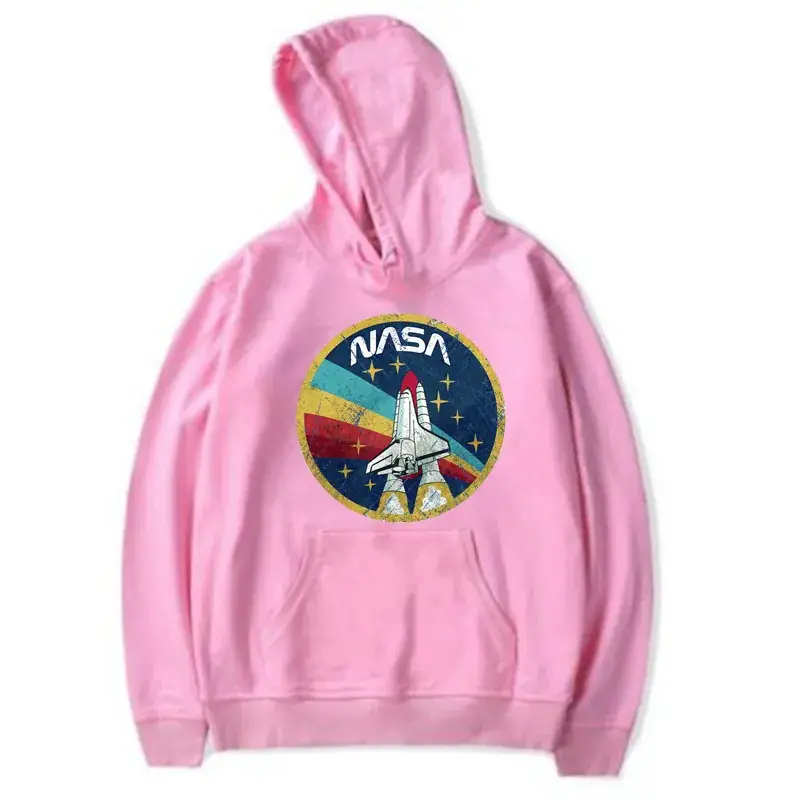 Men White NASA Astronaut Hooded Sweatshirt - Image 4
