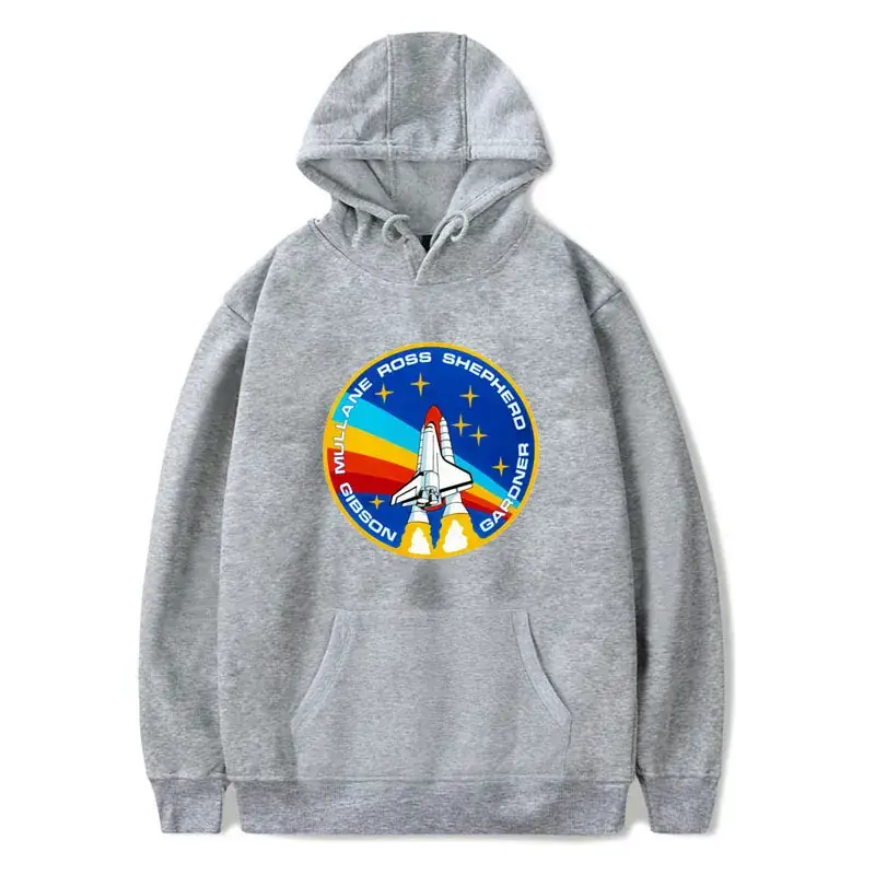 Men White NASA Astronaut Hooded Sweatshirt - Image 6