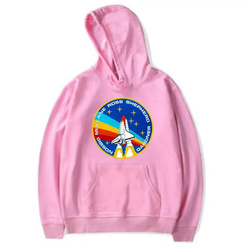 Men White NASA Astronaut Hooded Sweatshirt - Image 8