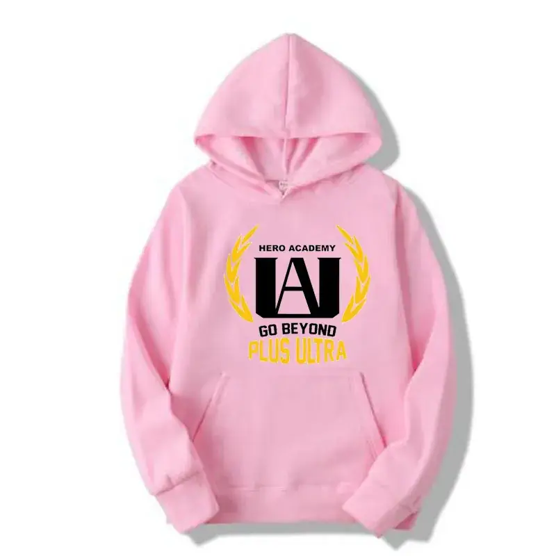 Anime Men Pink Hoodie with Graphic Print - Image 12