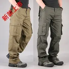 Men's Tencel Plain Pants Dark Green Middle-aged Business Casual — feature 8
