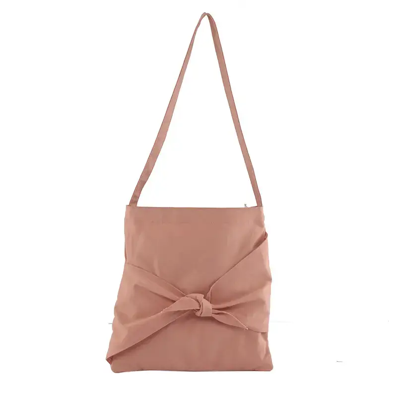 Korean Style Bow Crossbody Bag Black Pink White - Image 8