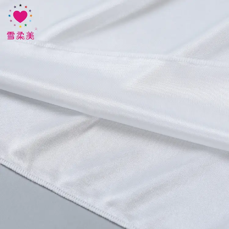 90cm Silk Satin Long Skirt White Black - Image 6