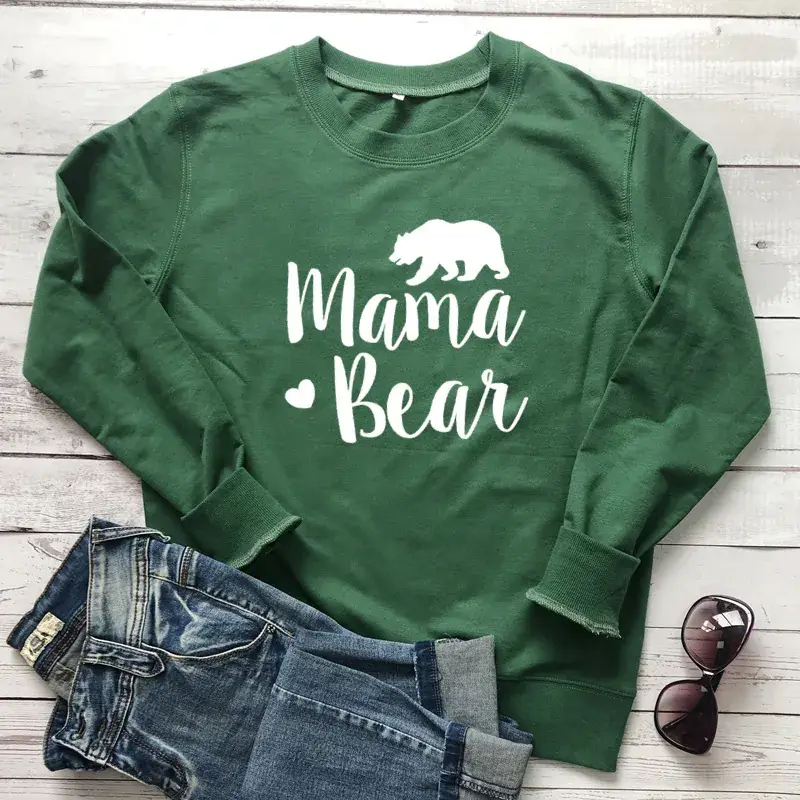 Pink Mama Bear Letter Crewneck Sweatshirt - Image 7