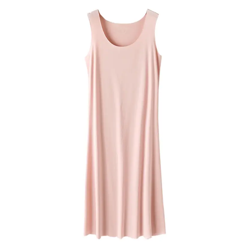 Women's Plus Size Modal Homewear Suspbottomer Dress Vest Skirt Bottoming Casual Fat mm 100kg Nightgown