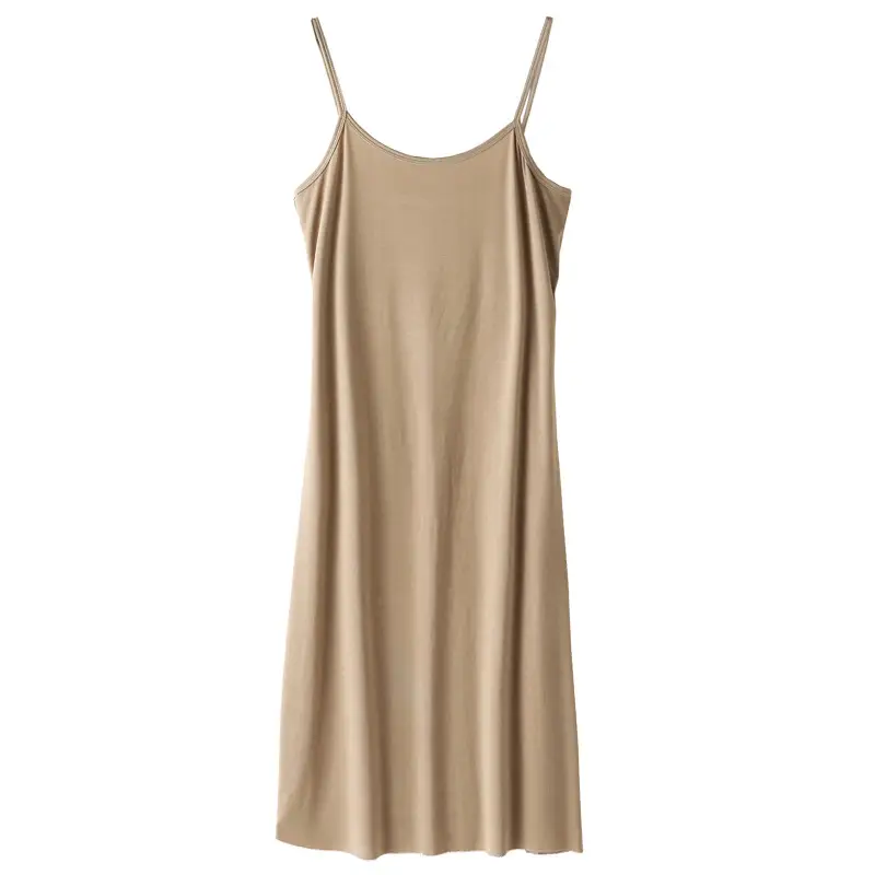 Women's Plus Size Modal Homewear Suspbottomer Dress Vest Skirt Bottoming Casual Fat mm 100kg Nightgown