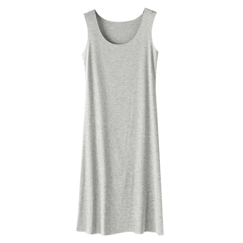 Women's Plus Size Modal Homewear Suspbottomer Dress Vest Skirt Bottoming Casual Fat mm 100kg Nightgown