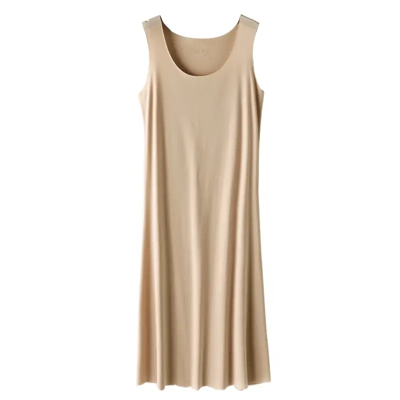 Women's Plus Size Modal Homewear Suspbottomer Dress Vest Skirt Bottoming Casual Fat mm 100kg Nightgown