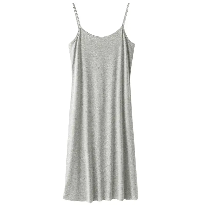 Women's Plus Size Modal Homewear Suspbottomer Dress Vest Skirt Bottoming Casual Fat mm 100kg Nightgown