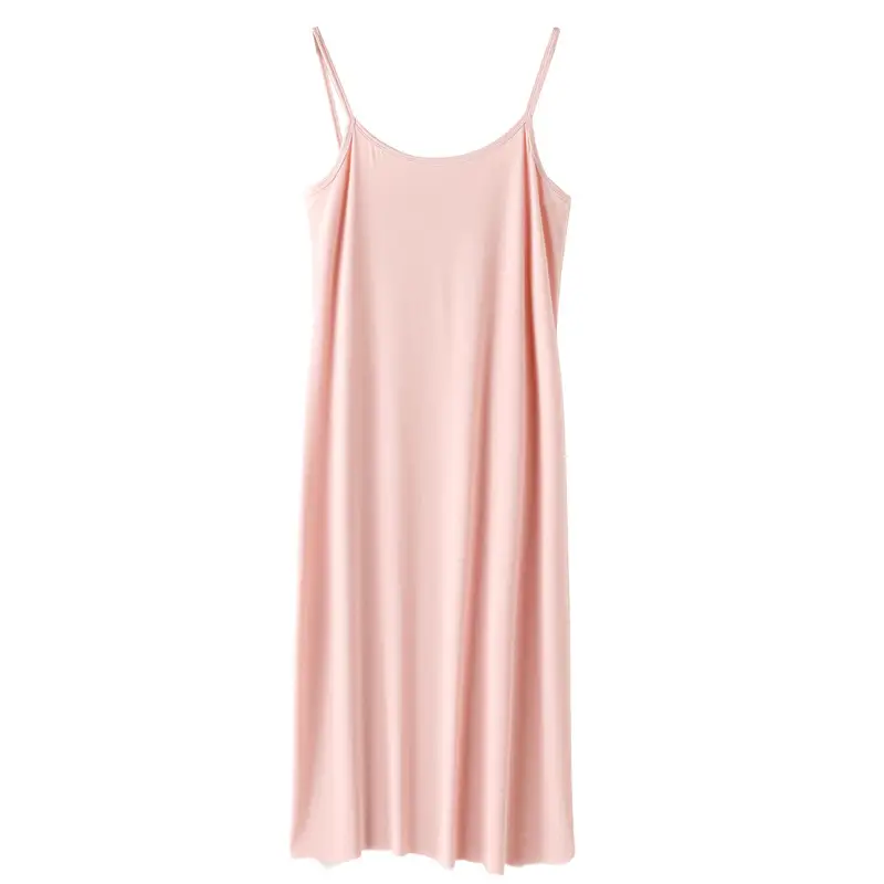 Women's Plus Size Modal Homewear Suspbottomer Dress Vest Skirt Bottoming Casual Fat mm 100kg Nightgown