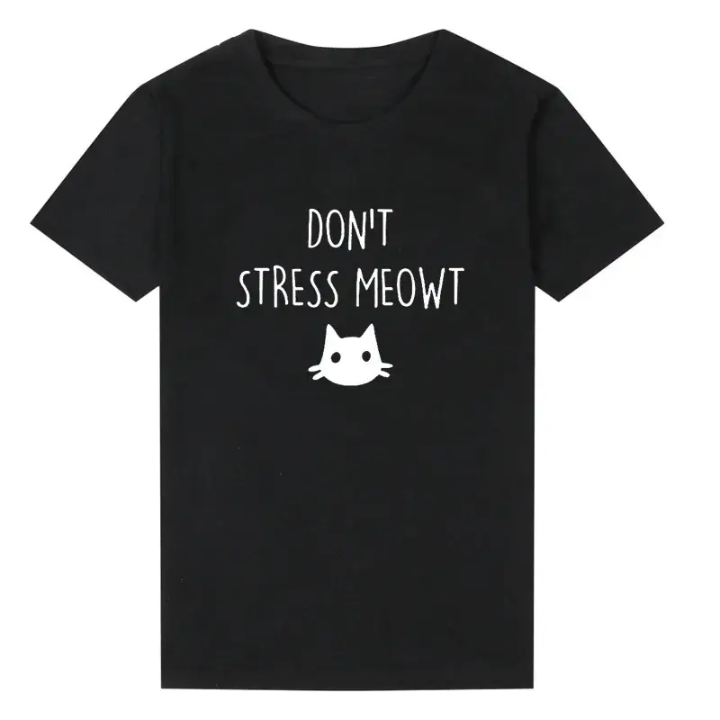 Don't Stress Meowt Unisex Yellow T-Shirt - Image 2
