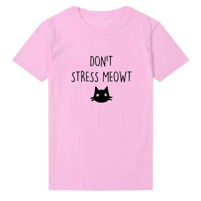 Don't Stress Meowt Unisex Yellow T-Shirt - Image 4