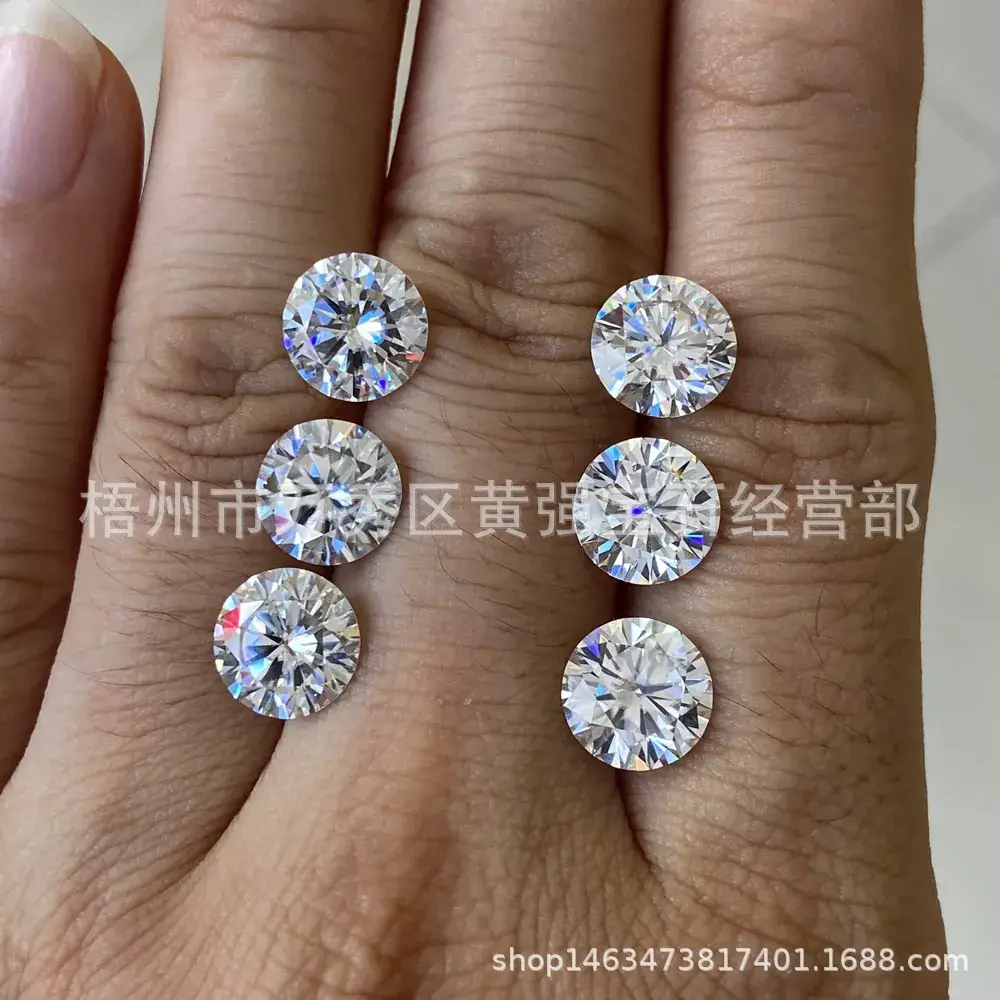 1 Karat 6.5mm Mosan Bare Diamond Eight Hearts Eight Arrows - Image 2