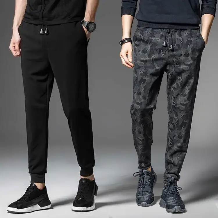 2020 Camo Fleece Lined Ankle Tied Pants Plus Size Menswear - Image 3