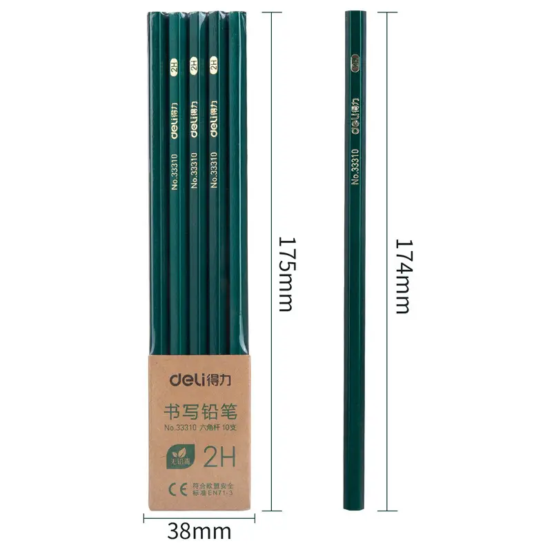 Deli 2B Pencil Hb Primary School Students Use Exam Writing Drawing Writing 2H Sketch Young Kidsren Writing 10 Pencils
