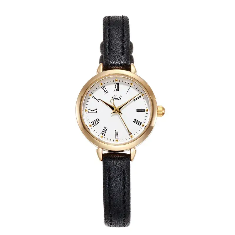 Gold Retro Women's Watch Roman Scale Belt Quartz