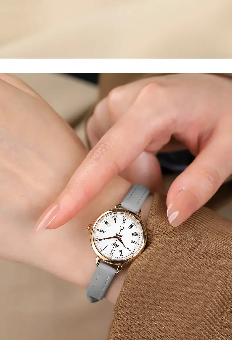Gold Retro Women's Watch Roman Scale Belt Quartz — feature 16