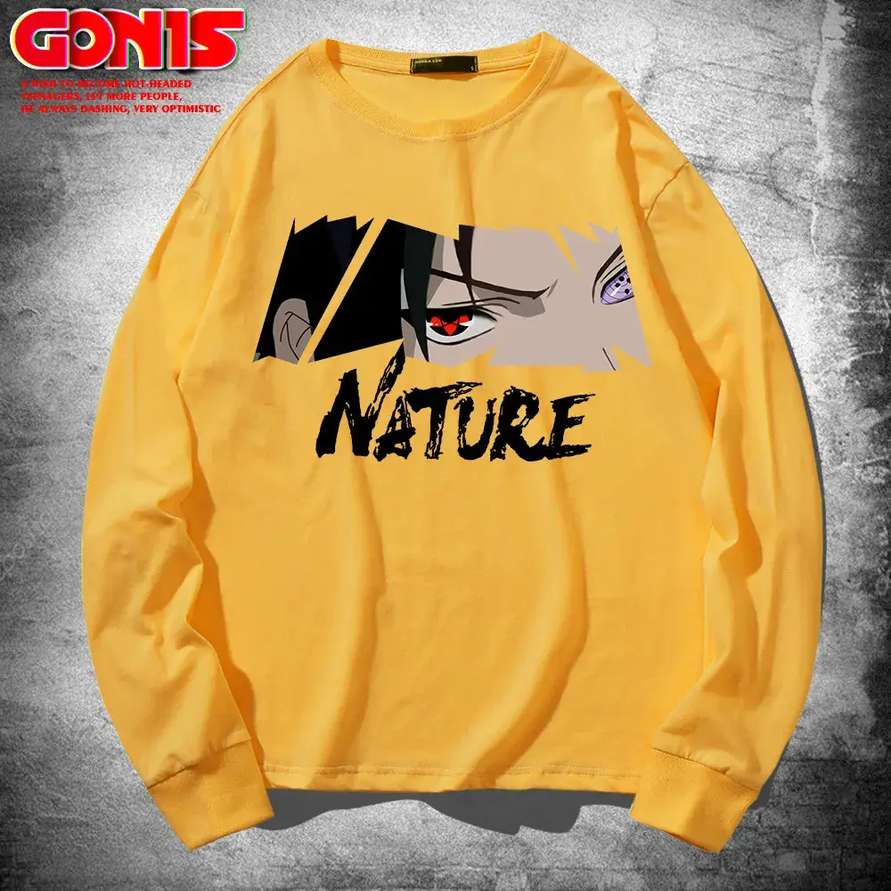 Men Anime Print Sweatshirt White Long Sleeve - Image 12